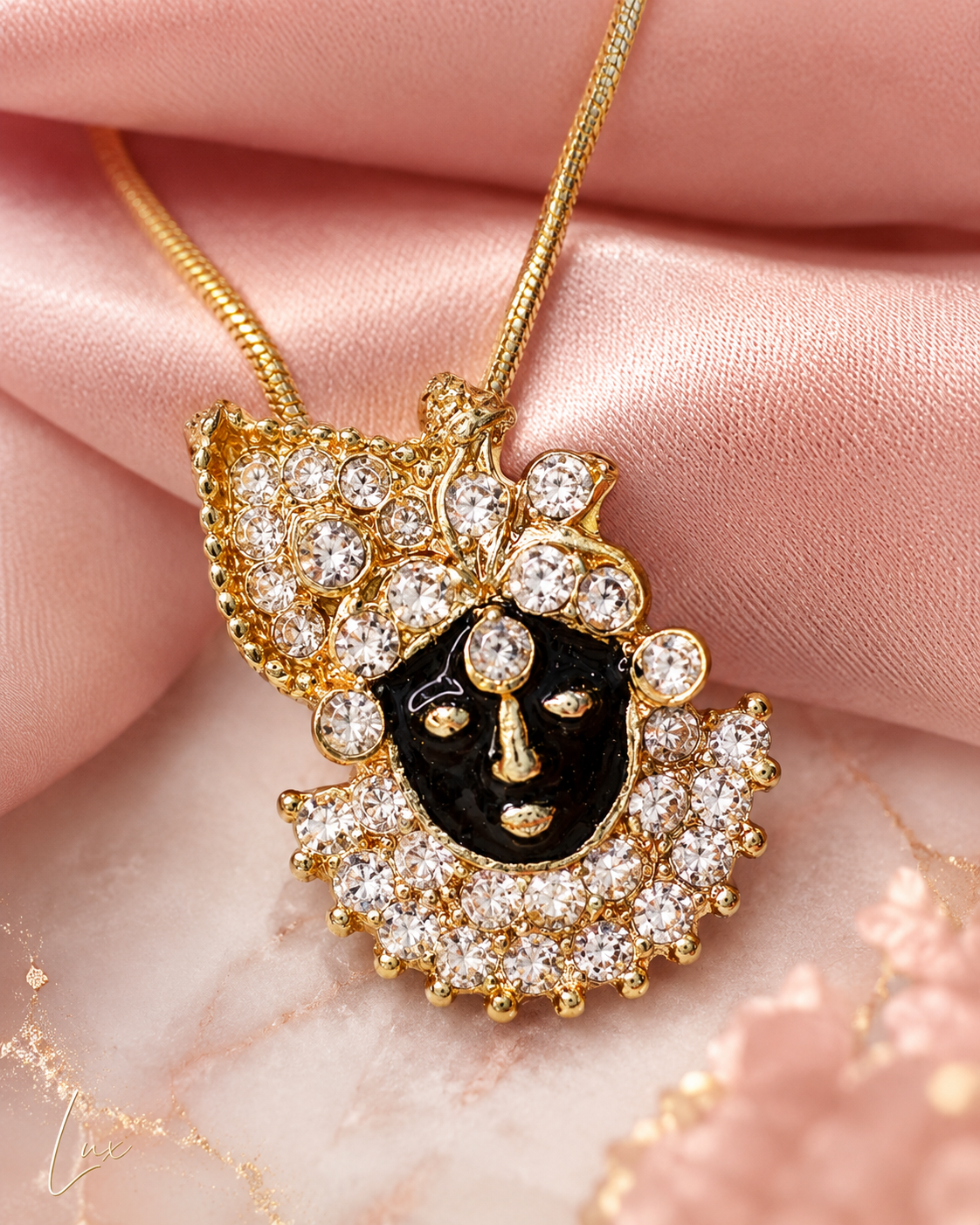 SHRINATHJI  CRYSTAL PENDANT NECKLACE ✨