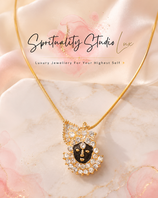 SHRINATHJI  CRYSTAL PENDANT NECKLACE ✨