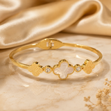 MOTHER OF PEARL CLOVER BANGLE ✨