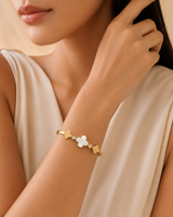 MOTHER OF PEARL CLOVER BANGLE ✨