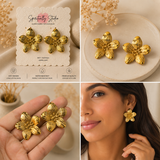 Golden Bloom Statement Earrings ✨