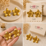 Golden Bloom Statement Earrings ✨