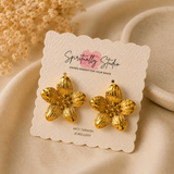 Golden Bloom Statement Earrings ✨