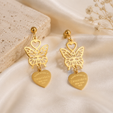Butterfly Heart Earrings ✨