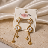 Celestial Pearl Charm Earrings