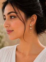 Celestial Pearl Charm Earrings