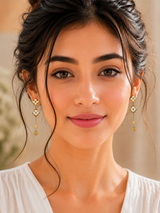 Celestial Pearl Charm Earrings