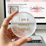 Money Magnet Selenite Crystal Charging plate