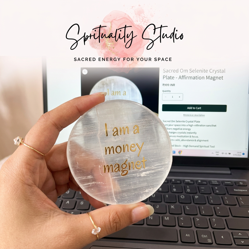Money Magnet Selenite Crystal Charging plate
