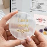 Money Magnet Selenite Crystal Charging plate