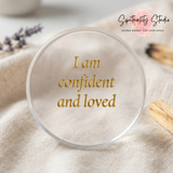 Confidence and Love Selenite Crystal Plate.