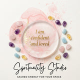 Confidence and Love Selenite Crystal Plate.