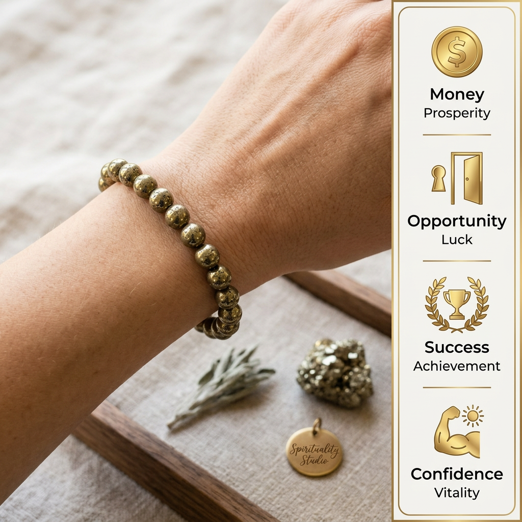 Pyrite  Bracelet – The Stone of Wealth, Power & Opportunities